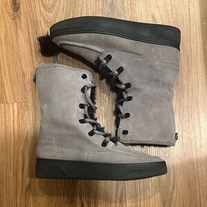 Michael Kors Charcoal Lace-Up Winter Boots